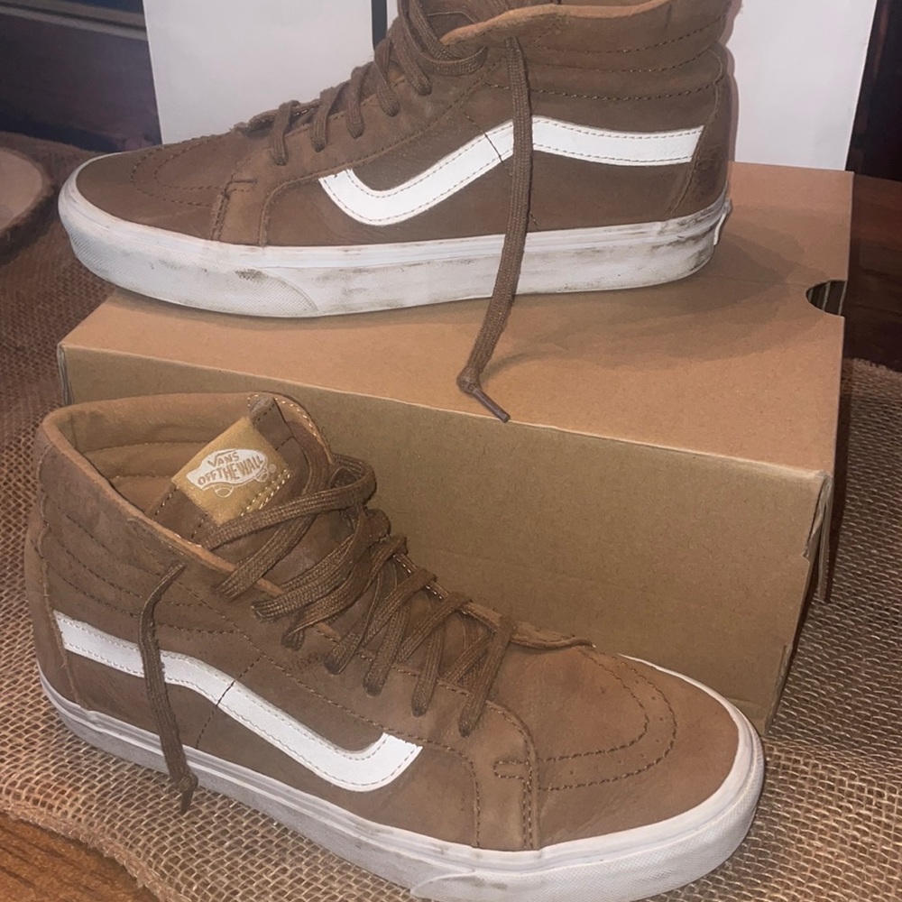Vans Hi Top Skater Brown Sneakers Classic Shoes 8.5